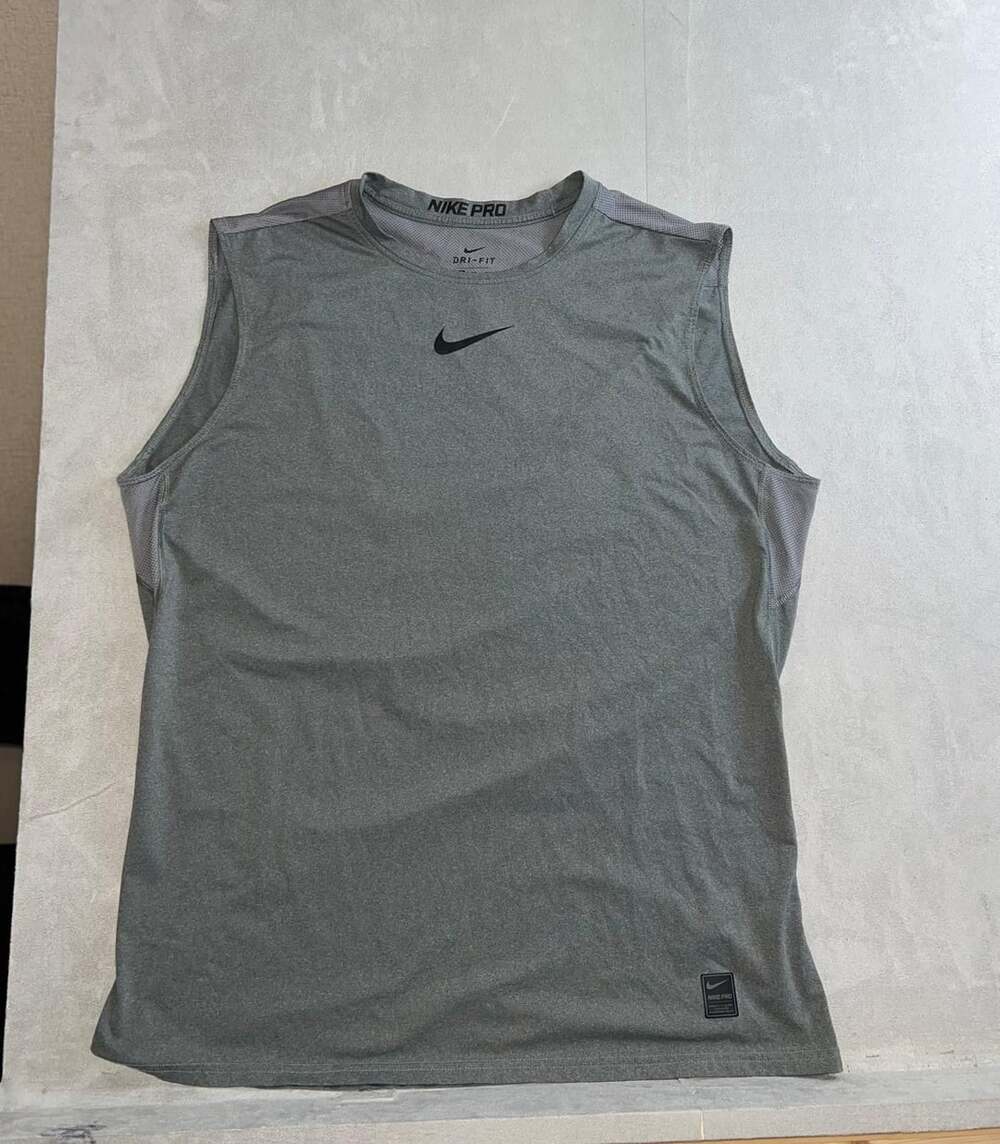 Nike Pro Dri-FIT Tank Top 2XL Gray Sleeveless Workout Shirt